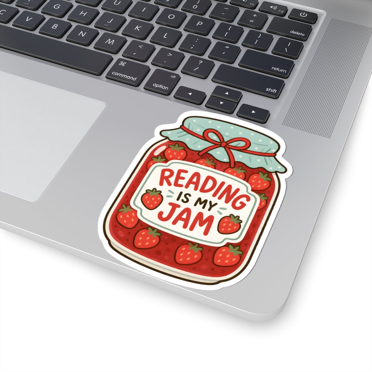 Reading is My Jam Sticker - Cute Strawberry Jelly Jar for Book Lovers Vinyl Decal 3" 4" 6" Inch