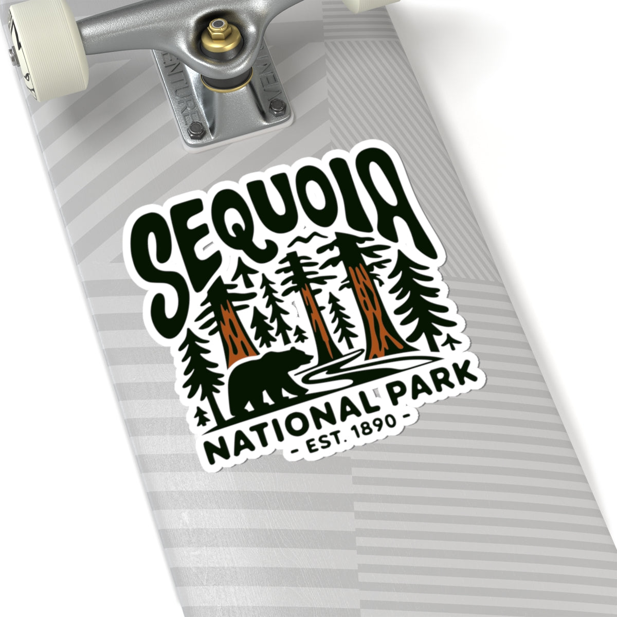 Sequoia National Park Vintage Bear Sticker - Retro Outdoor Nature Hiking Vinyl Decal 3" 4" 6" Inch