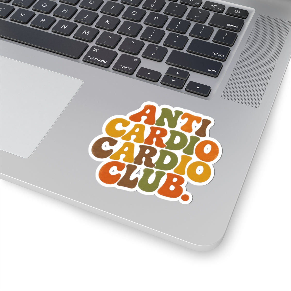 Anti Cardio Cardio Club Sticker - Groovy Funny Gym Workout Vinyl Decal 3" 4" 6" Inch