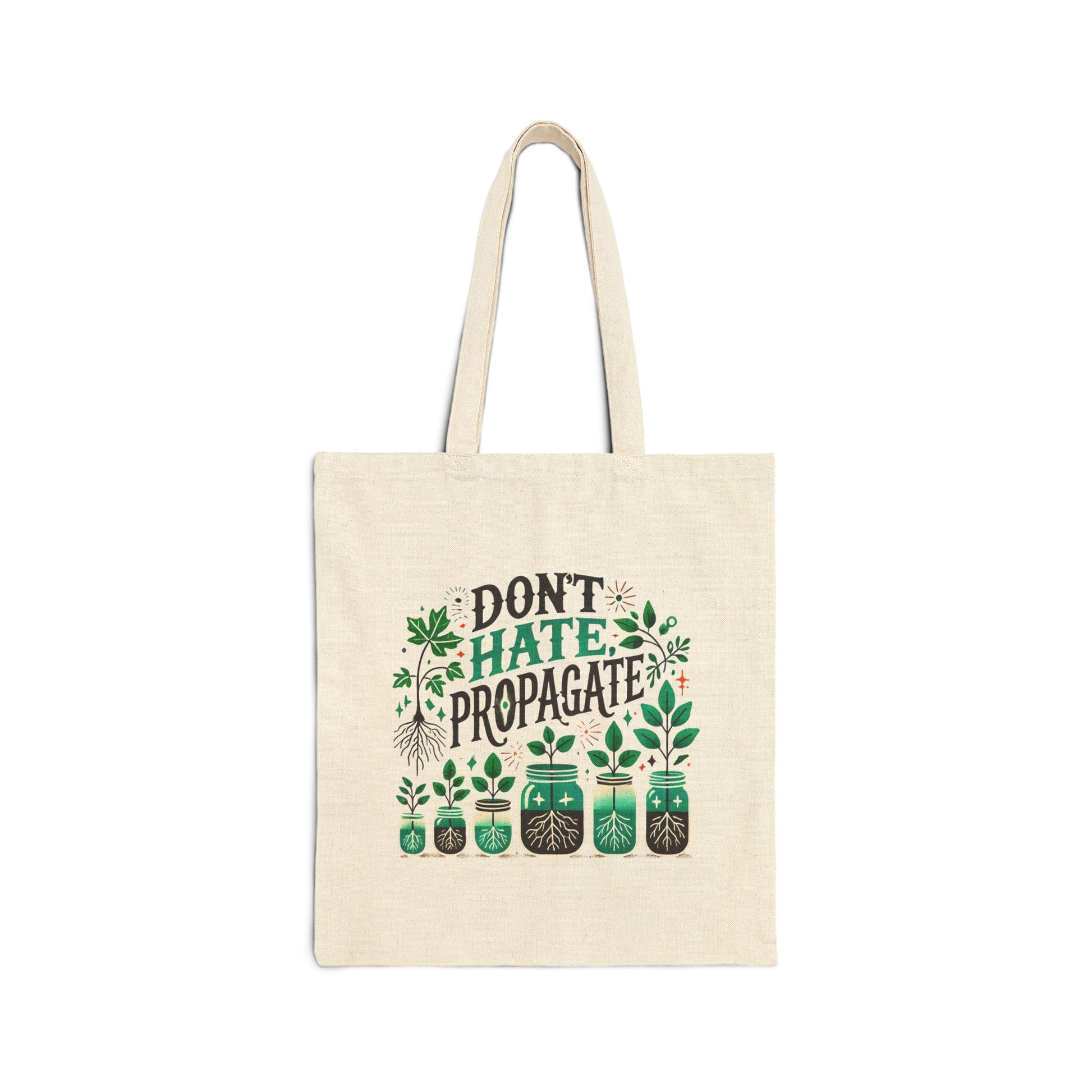 Plant Lover Canvas Tote Bag - Don't Hate Propagate