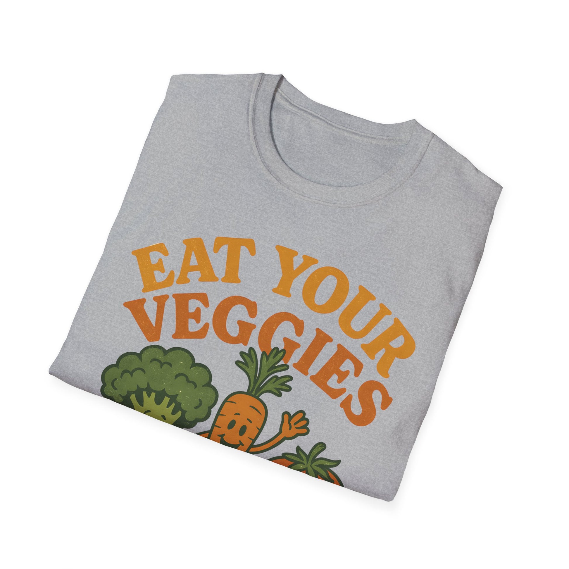 Retro Eat Your Veggies T-Shirt - Vintage Retro Vegan Vegetarian Tee