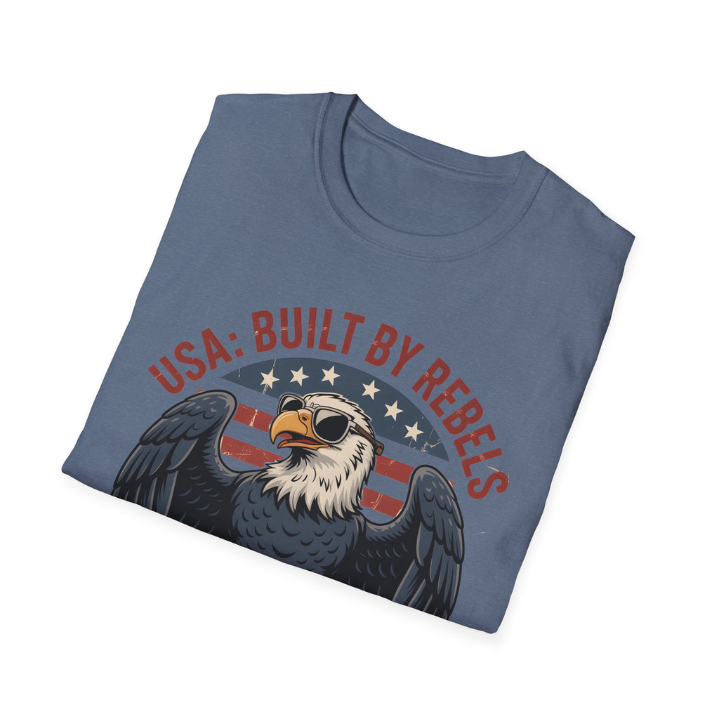 USA 4th of July T-Shirt Patriotic American Eagle Graphic Tee Independence Day 1776