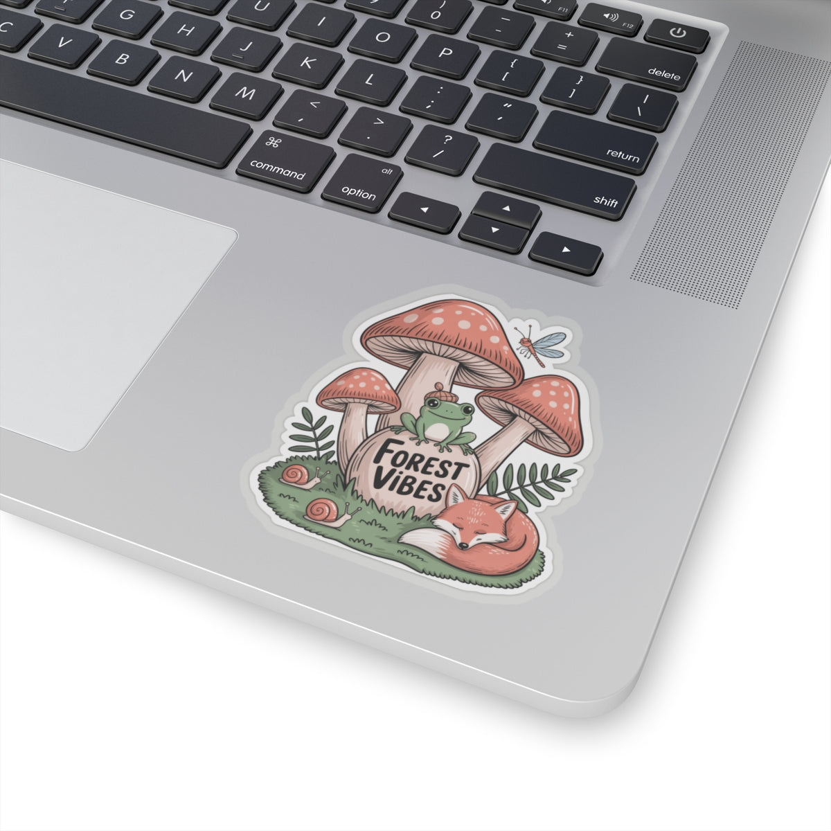 Forest Vibes Sticker Cute Frog Fox Mushrooms Snail Ladybug Woodland Creatures