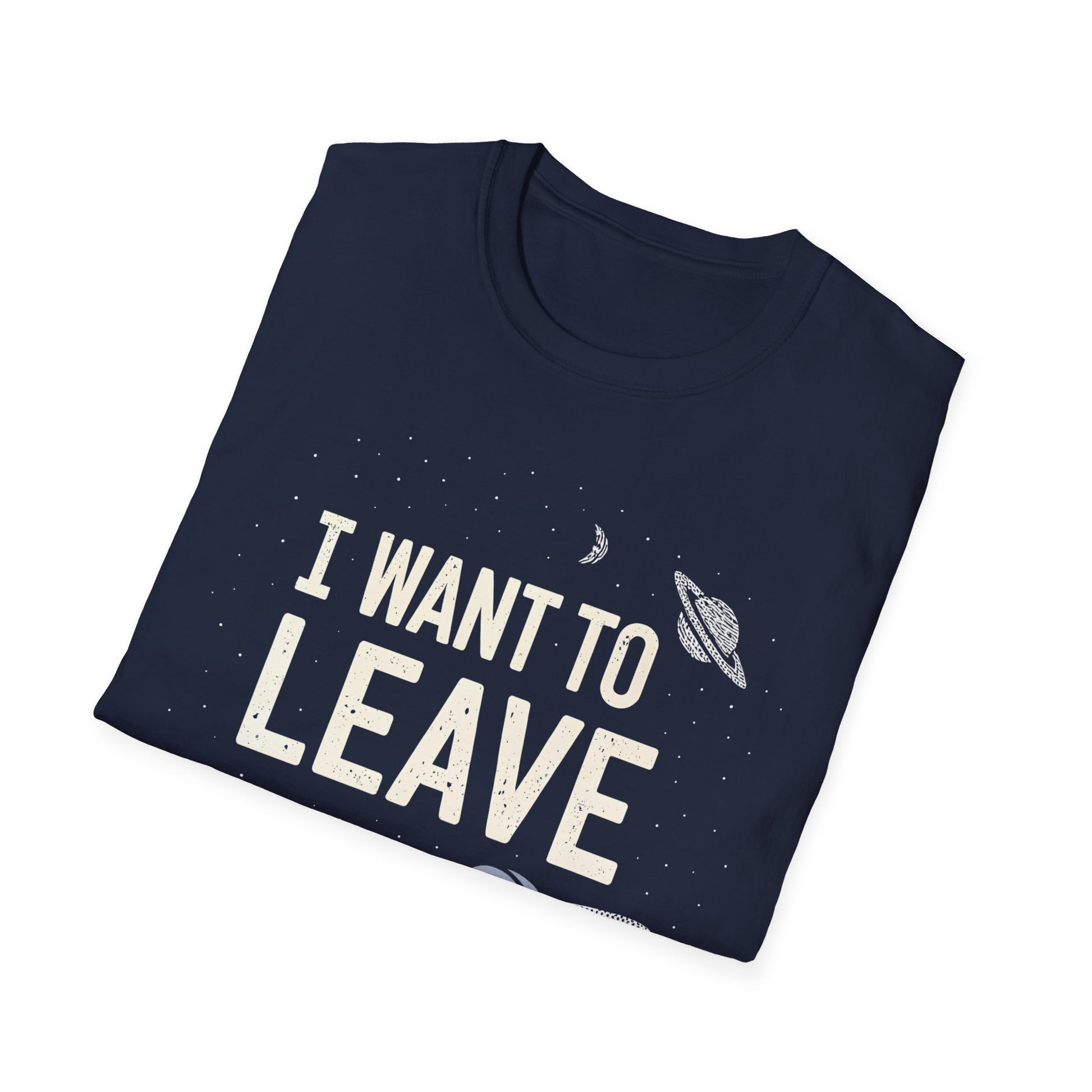 I Want To Leave UFO Alien T-Shirt | Extraterrestrial Retro Graphic Tee