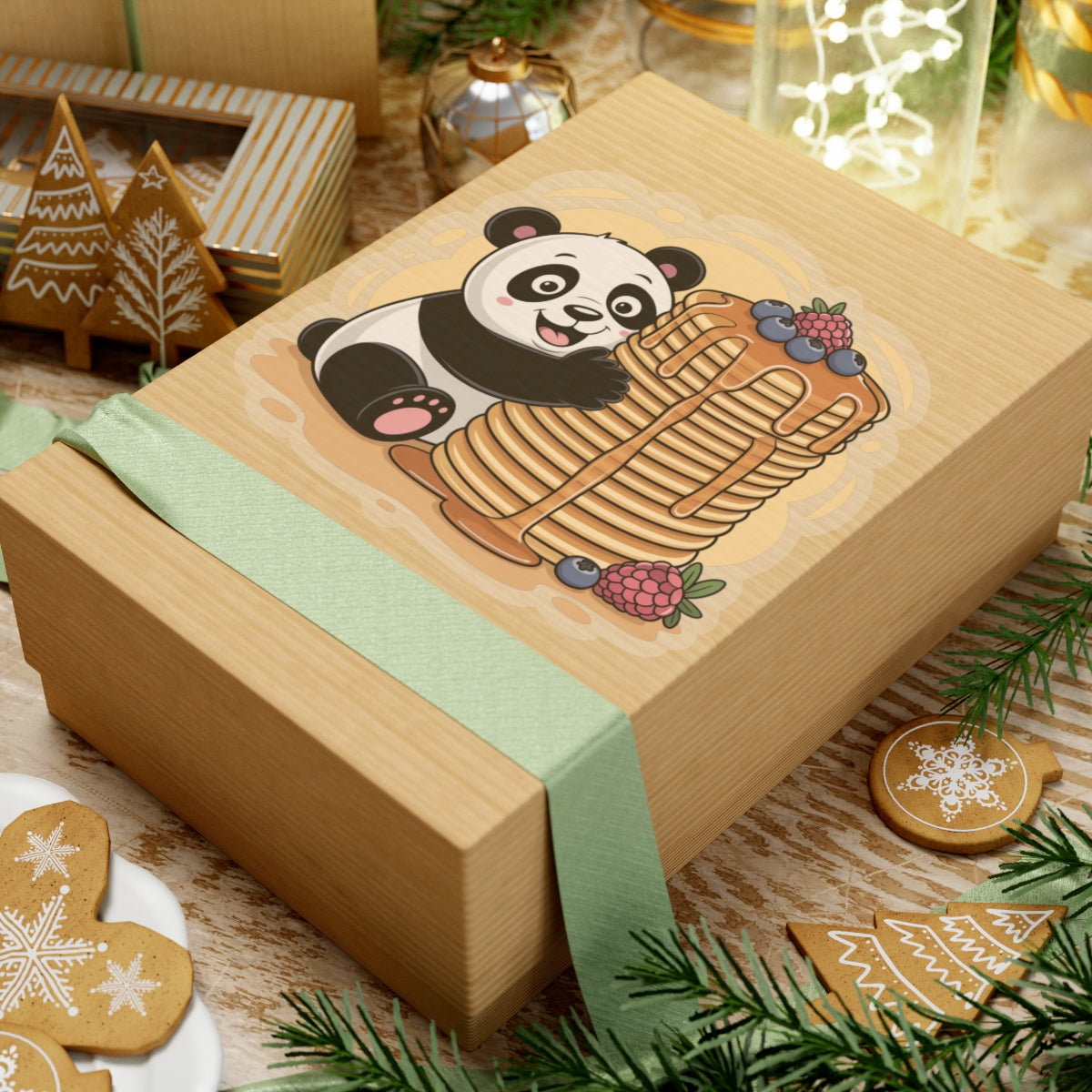 Funny Panda Pancakes Sticker - Kawaii Breakfast Animal Cute Bear Vinyl Decal