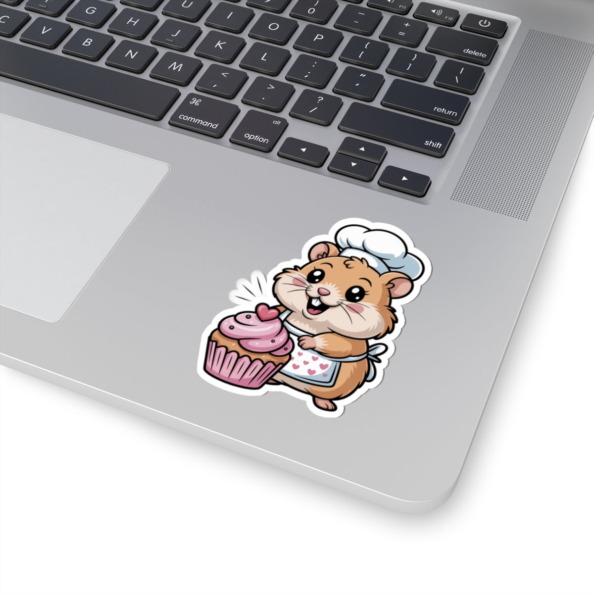 Kawaii Hamster Baking Sticker - Cute Cupcake Animal Chef Dessert Vinyl Decal
