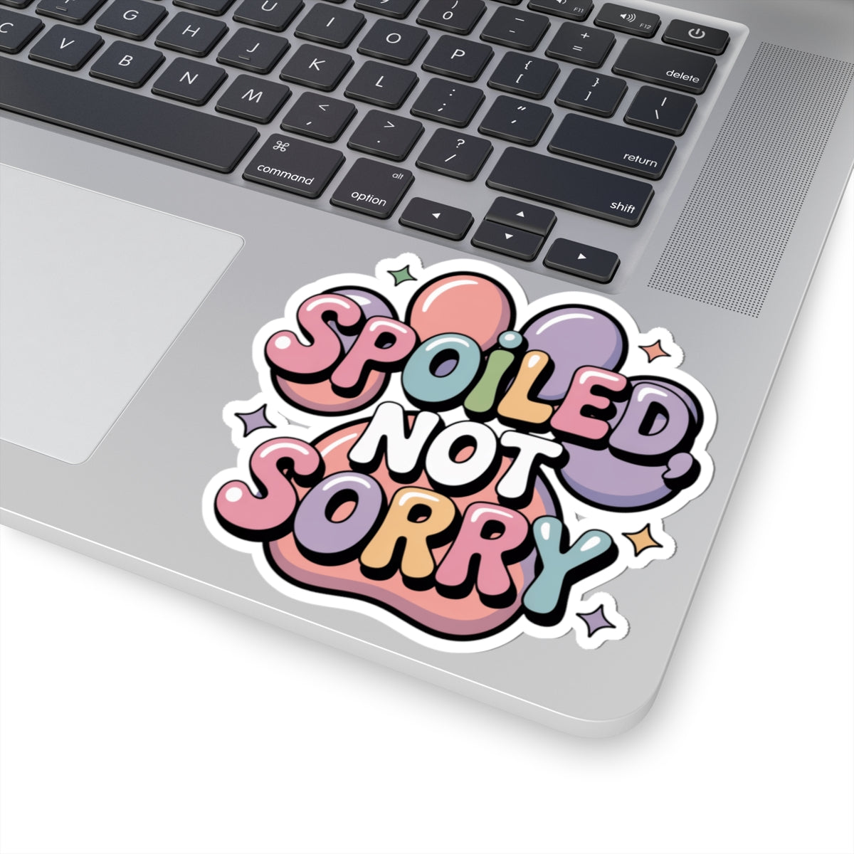 Spoiled Not Sorry Sticker for Pet Lovers – Cute Pastel Paw Print Vinyl Decal