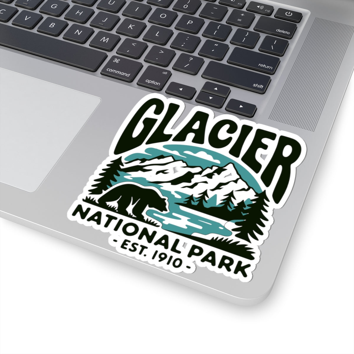 Glacier National Park Bear Sticker - Hiking Outdoor Adventure Montana Wildlife Vinyl Decal 3" 4" 6" Inch
