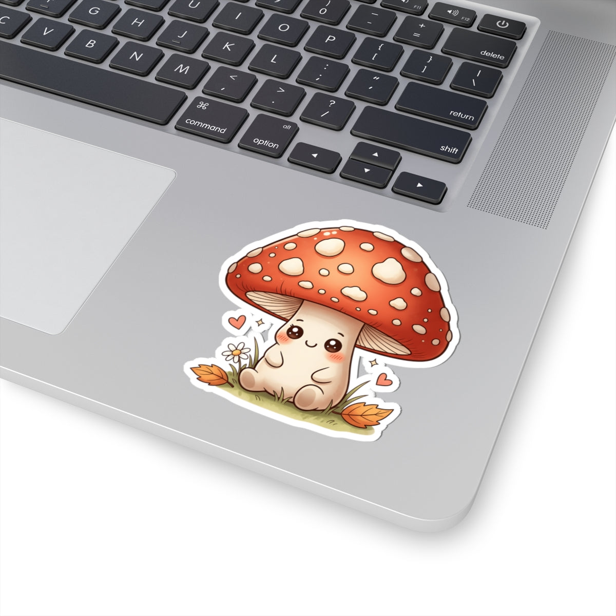 Cute Kawaii Mushroom Sticker - Red Toadstool Cottagecore Nature Art Vinyl Decal 3" 4" 6" Inch