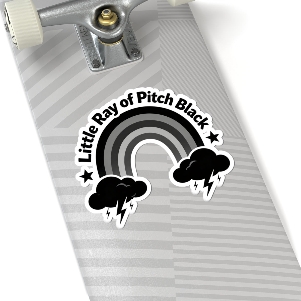 Little Ray of Pitch Black Rainbow Sticker - Funny Sarcastic Goth Vinyl Decal 3" 4" 6" Inch