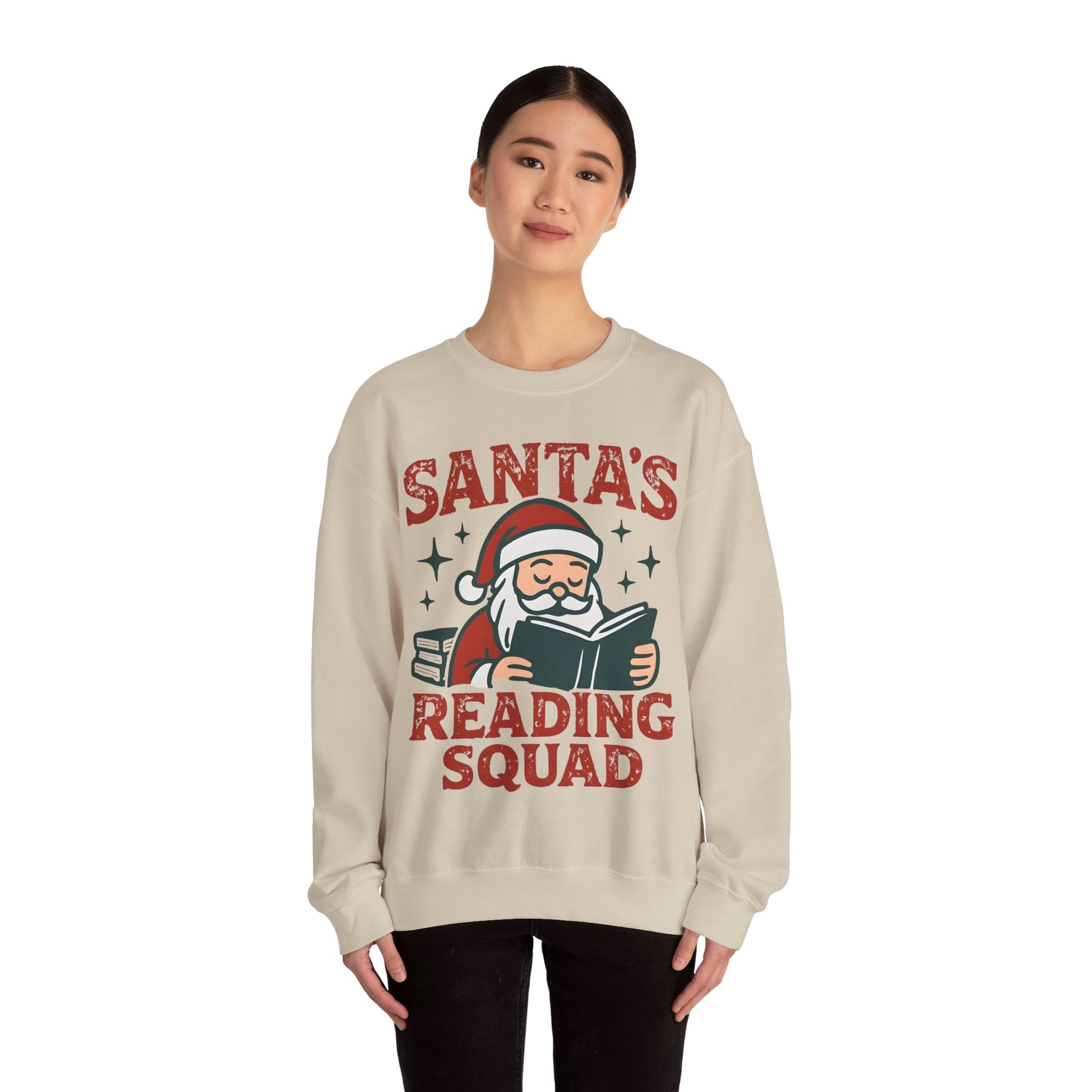 Santa's Reading Squad Sweatshirt | Christmas Holiday Book Lover Pullover