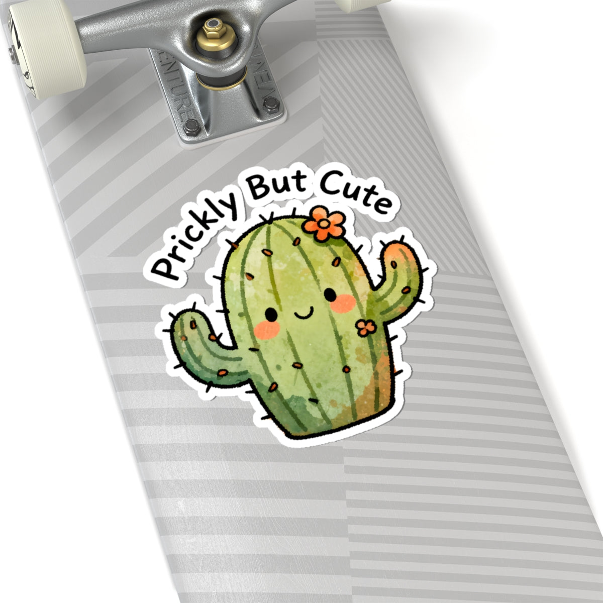 Prickly But Cute Cactus Sticker - Funny Kawaii Succulent Vinyl Decal 3" 4" 6" Inch