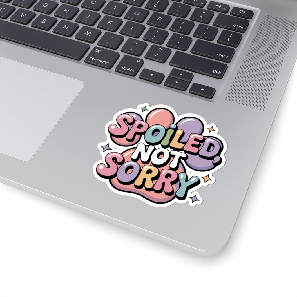 Spoiled Not Sorry Sticker for Pet Lovers – Cute Pastel Paw Print Vinyl Decal