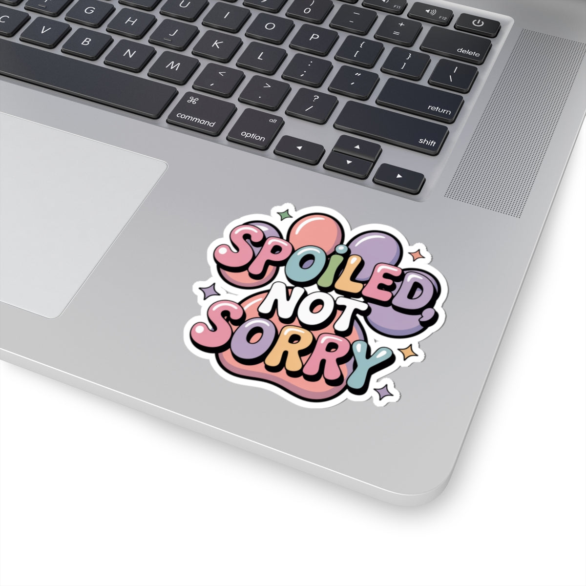 Spoiled Not Sorry Sticker for Pet Lovers – Cute Pastel Paw Print Vinyl Decal