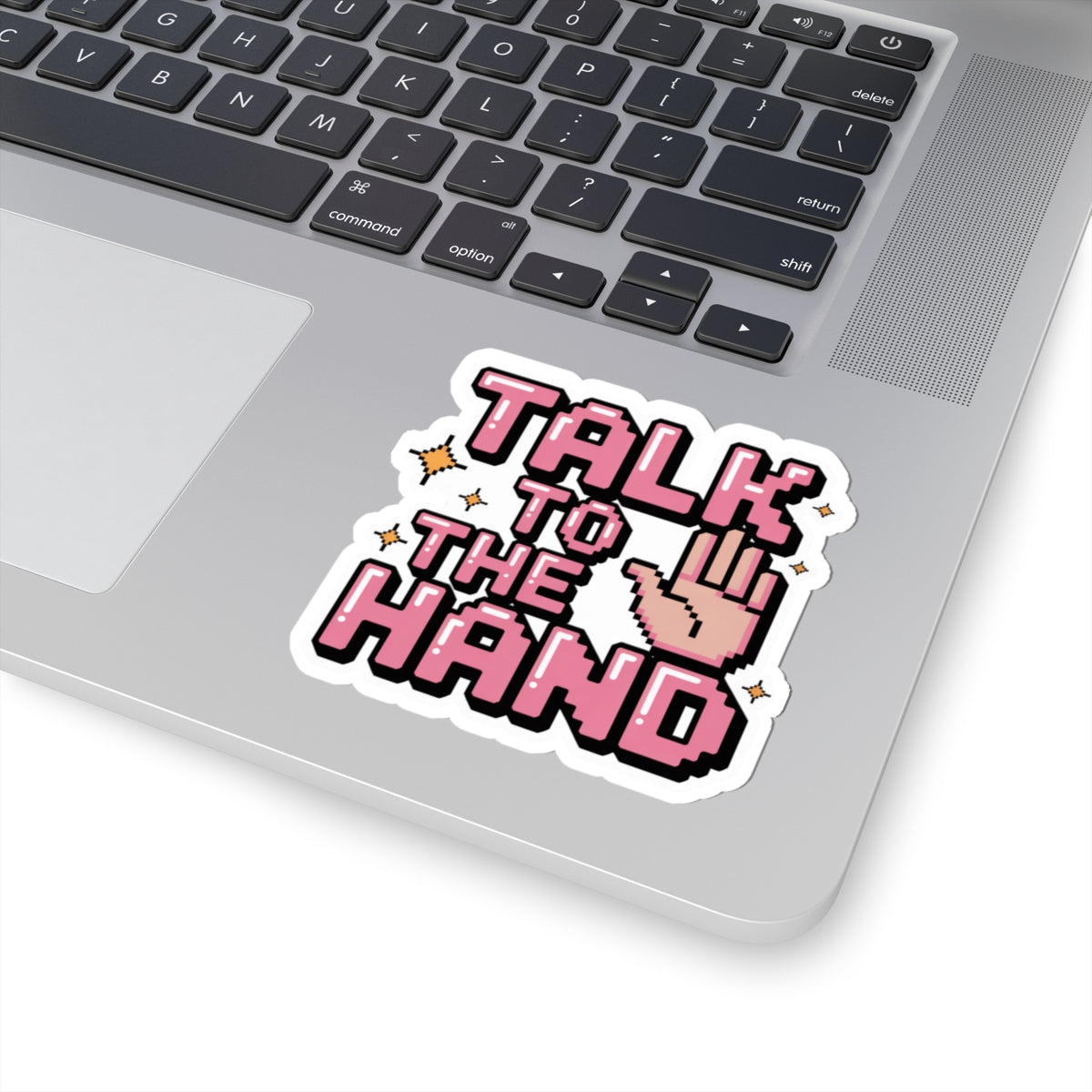 Y2K Talk To The Hand Sticker Funny 2000s Aesthetic Sassy Attitude Decal Retro Pink Pixel Art