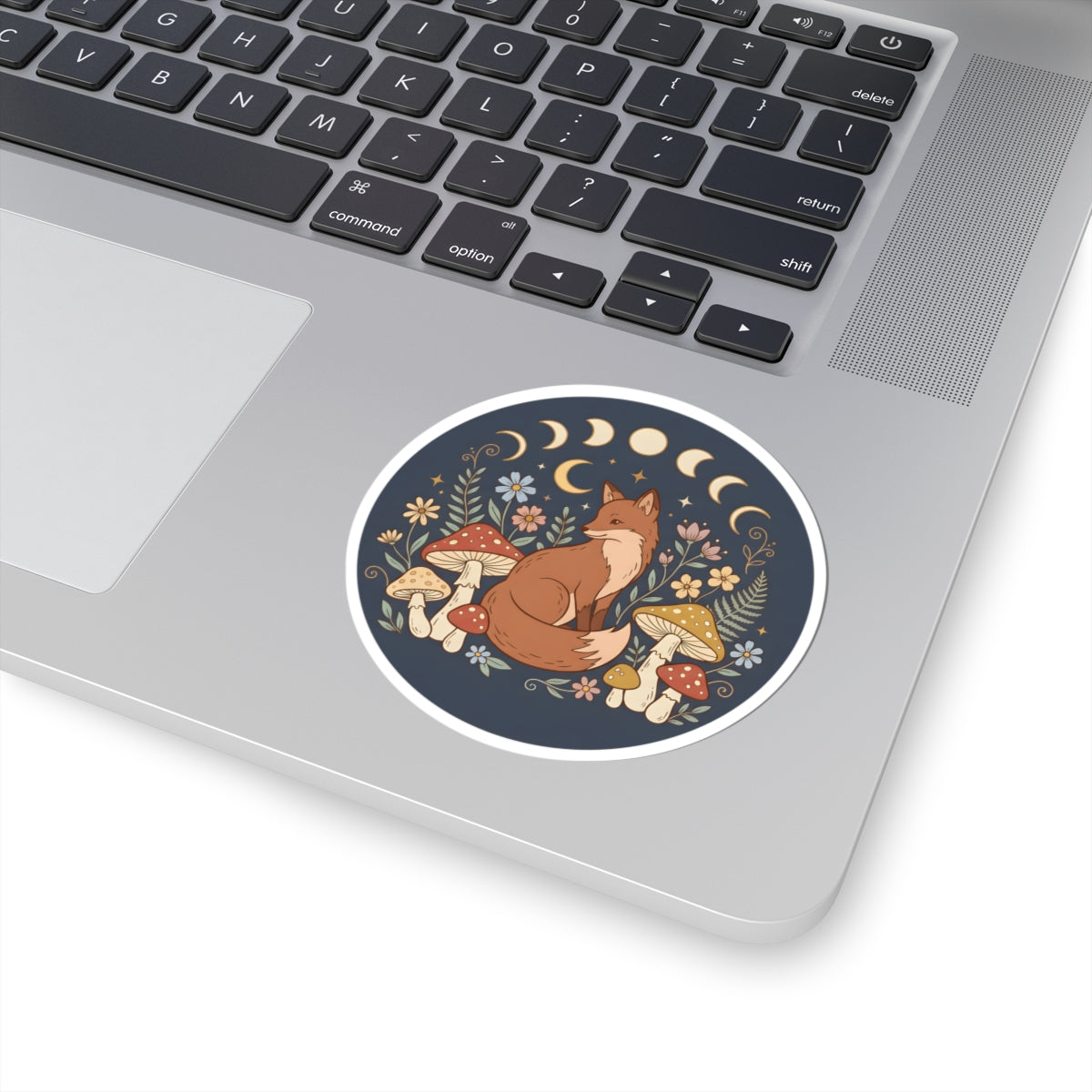 Boho Celestial Fox Moon Phase Stickers - Cottagecore Woodland Mushroom Vinyl Decal 3" 4" 6" Inch