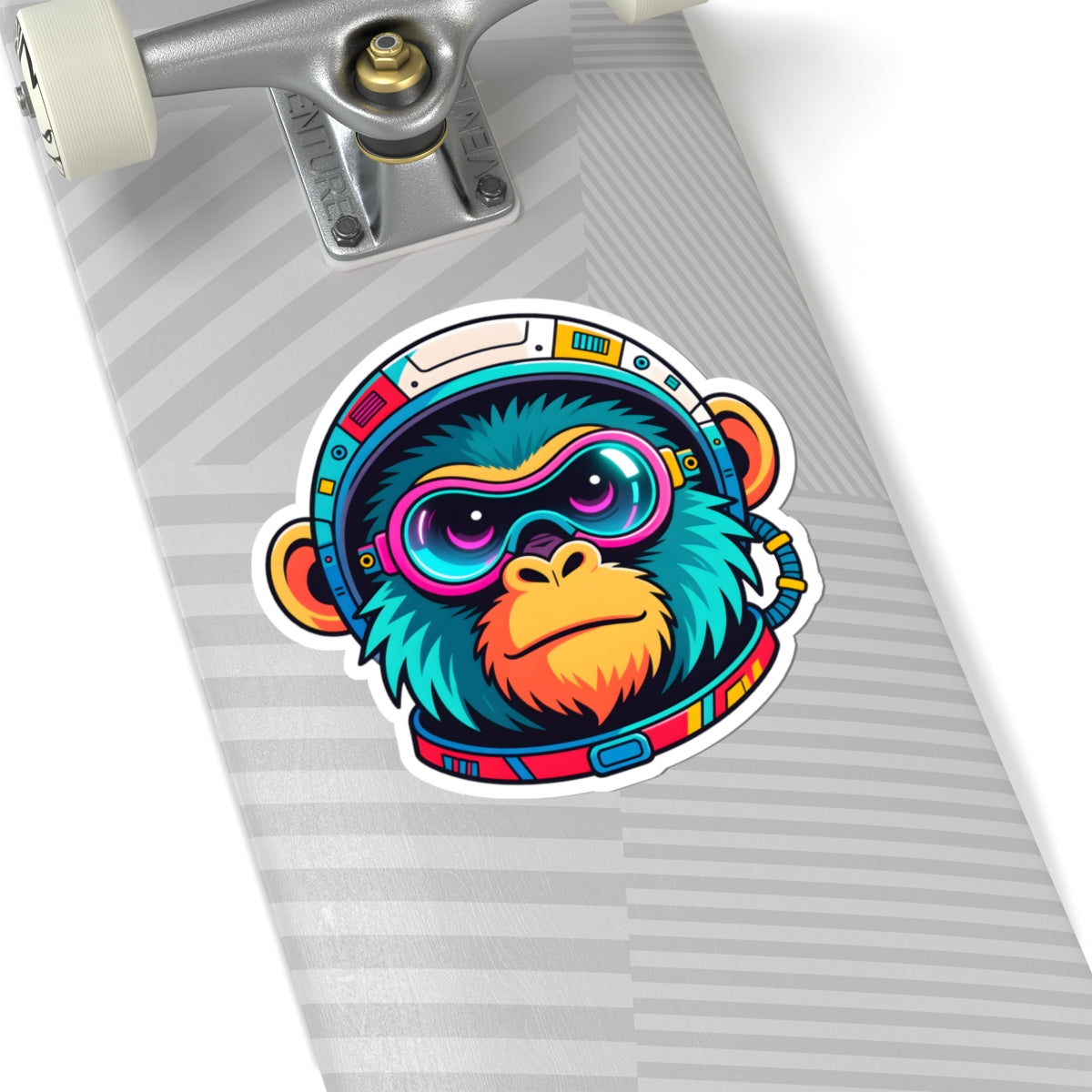 Sci-Fi Astronaut Monkey Sticker - Colorful Space Ape Vinyl Decal 3" 4" 6" Inch
