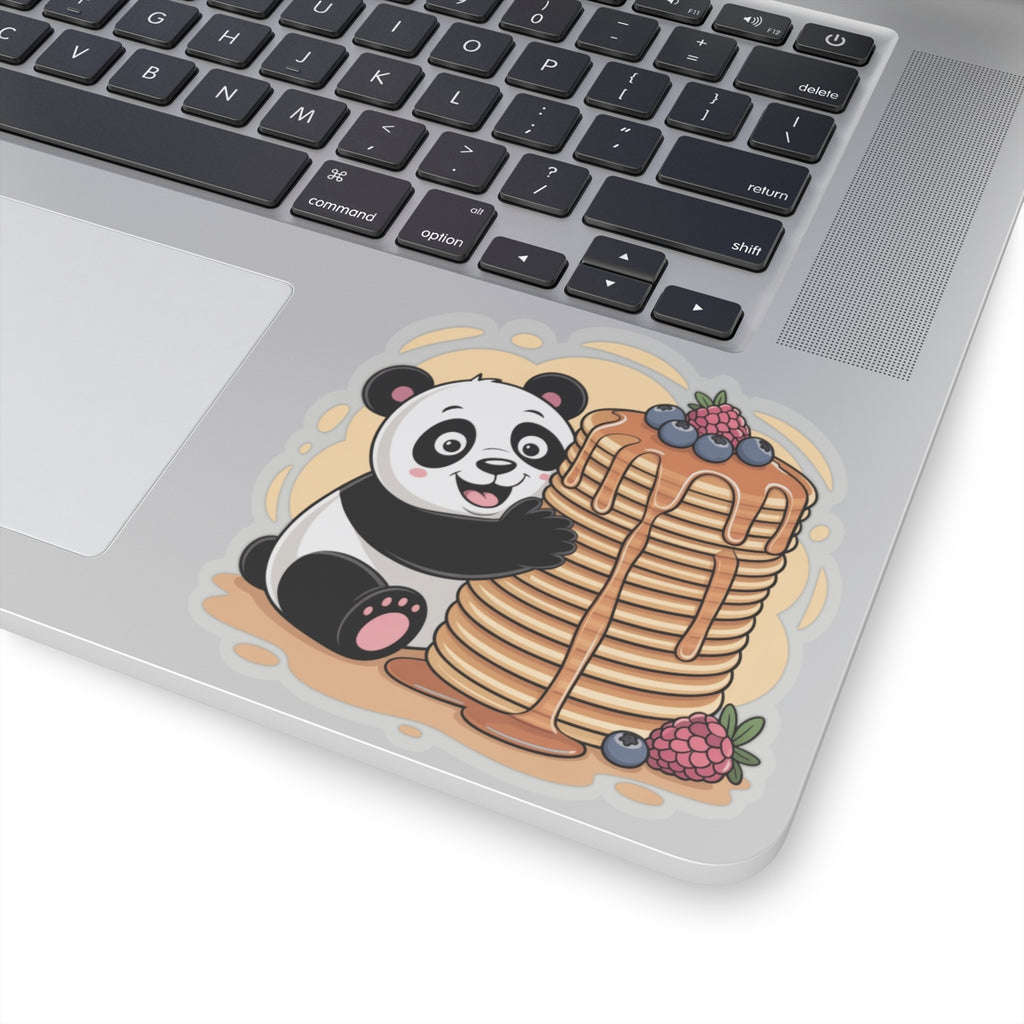 Funny Panda Pancakes Sticker - Kawaii Breakfast Animal Cute Bear Vinyl Decal