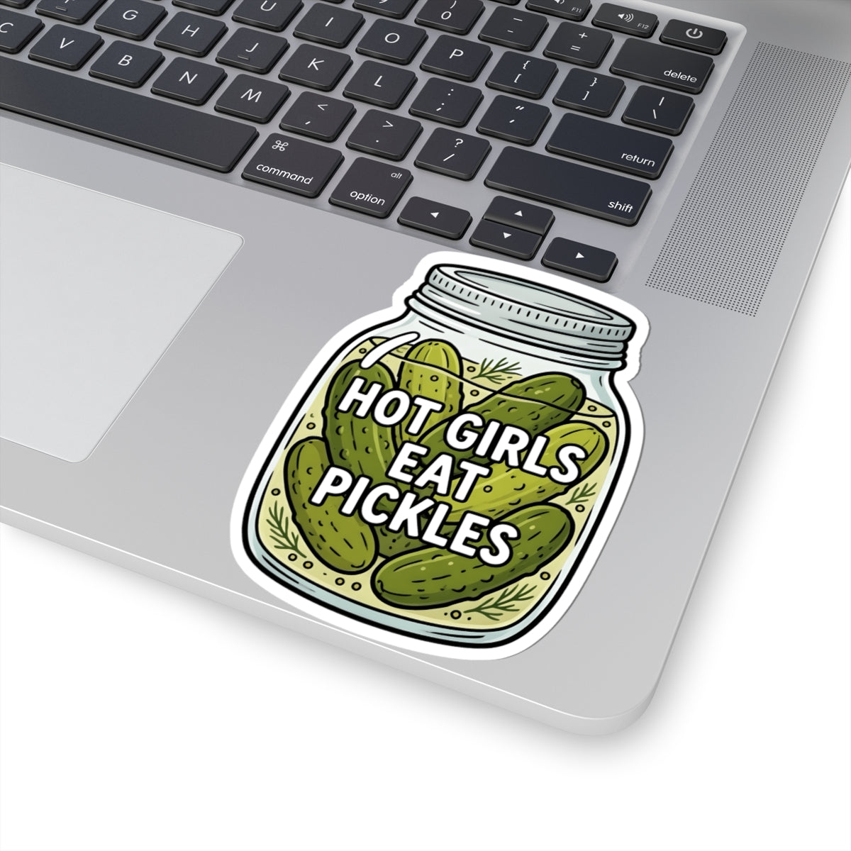 Hot Girls Eat Pickles Sticker - Funny Pickle Jar Quote Meme Vinyl Decal 3" 4" 6" Inch