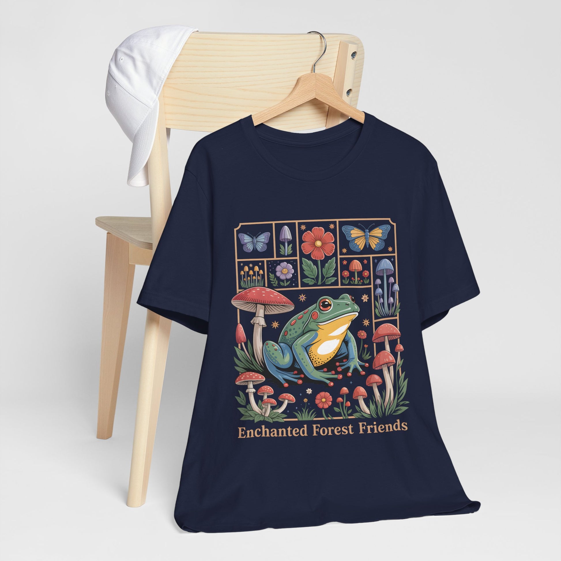 Cottagecore Frog T-Shirt - Enchanted Forest Nature Aesthetic Bella Canvas 3001