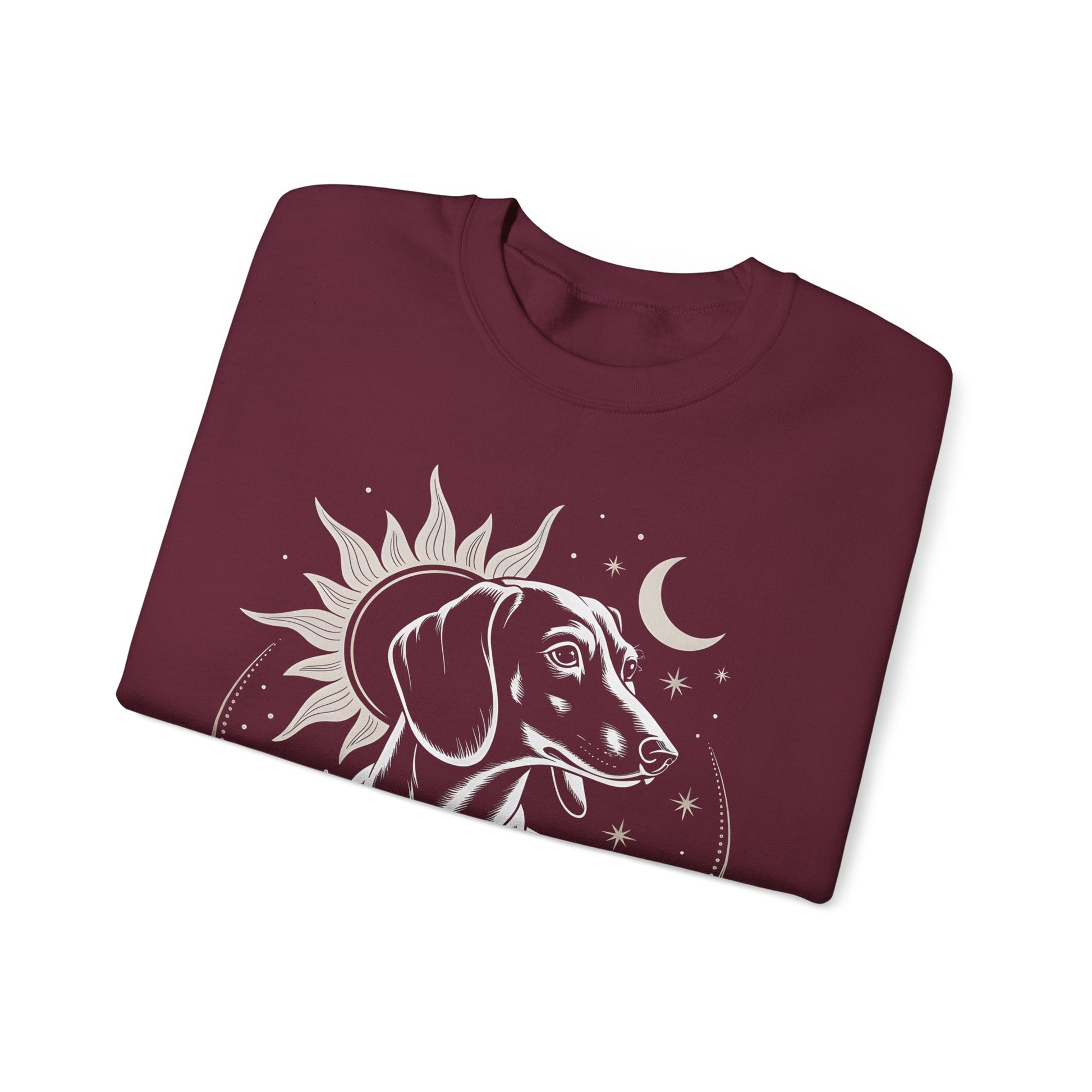 Dachshund Long Dog Sweatshirt - Celestial Boho Doxie Weiner Dog Lover Pullover