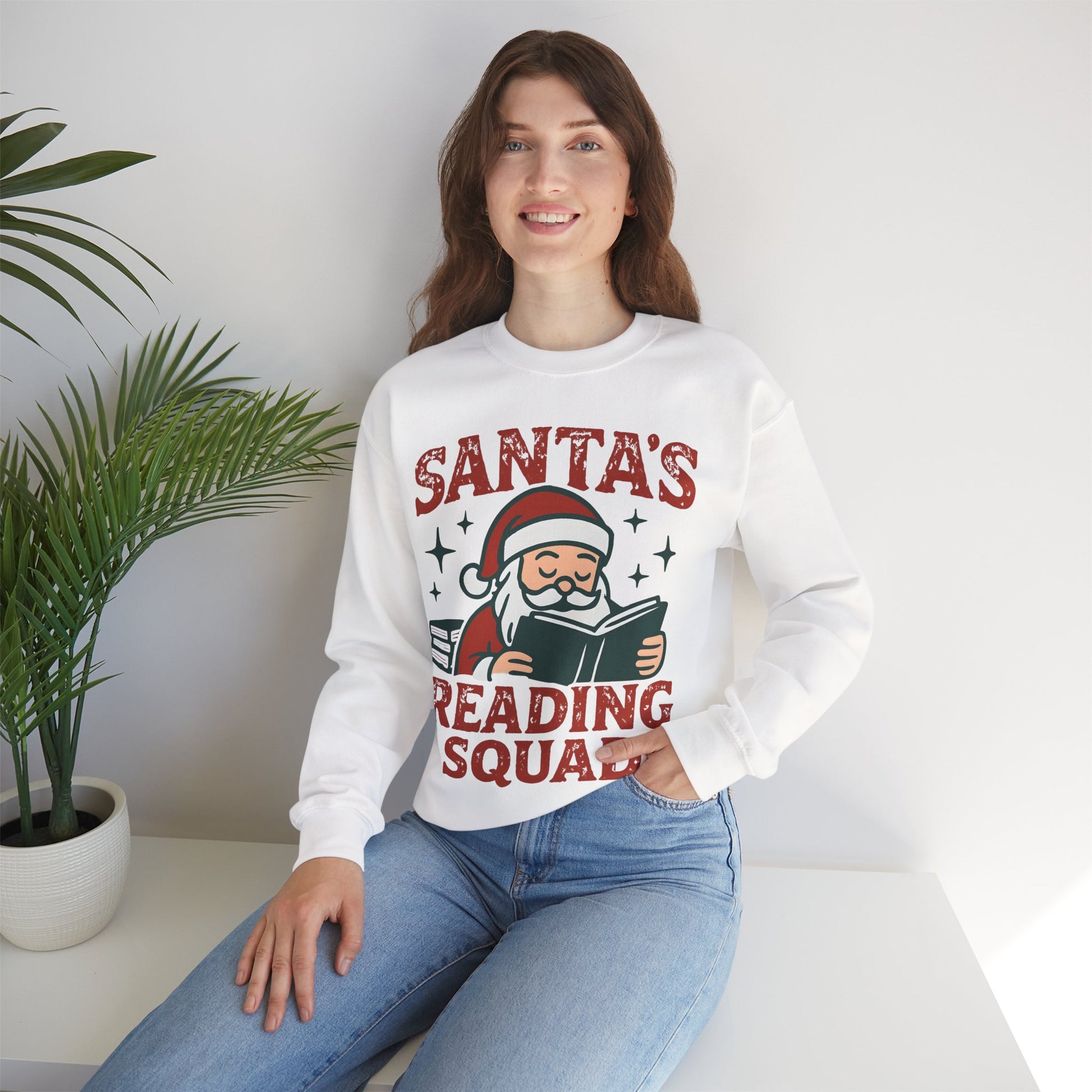 Santa's Reading Squad Sweatshirt | Christmas Holiday Book Lover Pullover