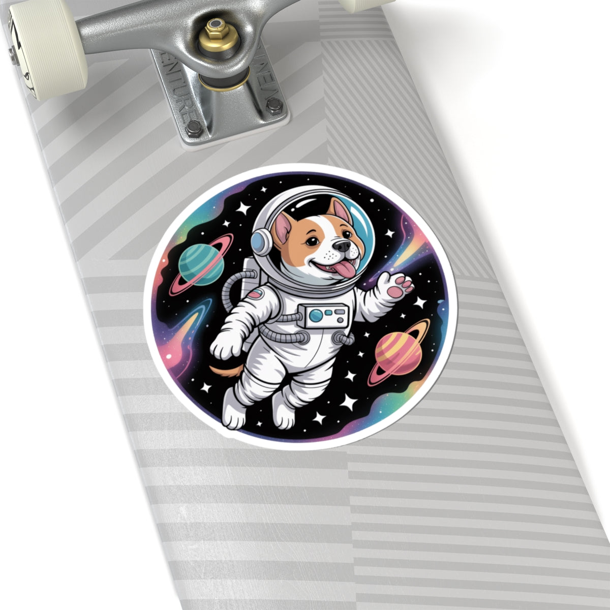 Astronaut Dog Lover Pitbull Sticker - Cute Space Puppy Vinyl Decal 3" 4" 6" Inch