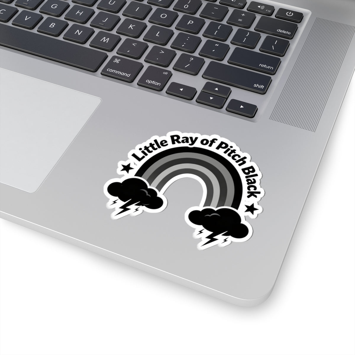 Little Ray of Pitch Black Rainbow Sticker - Funny Sarcastic Goth Vinyl Decal 3" 4" 6" Inch