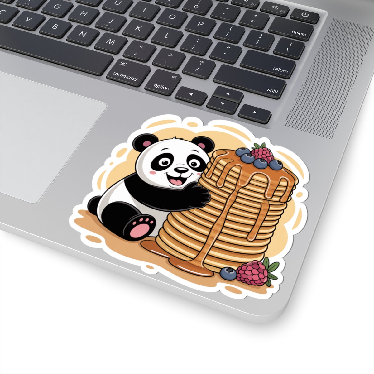 Funny Panda Pancakes Sticker - Kawaii Breakfast Animal Cute Bear Vinyl Decal
