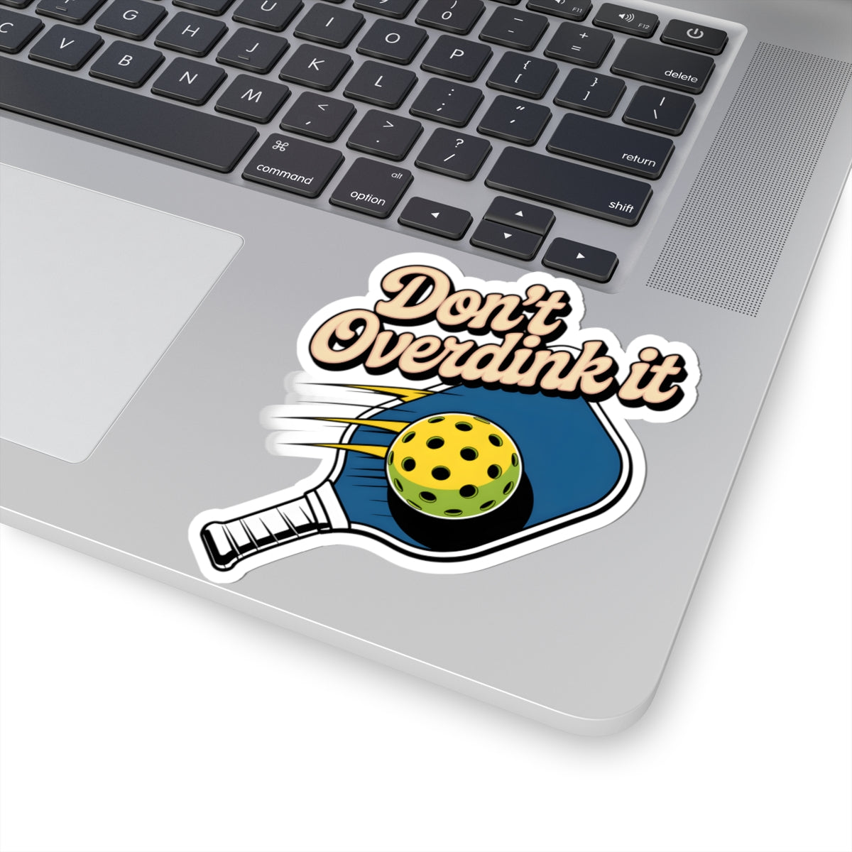 Don't Overdink It Pickleball Sticker | Funny Retro Decal for Water Bottle, Laptop