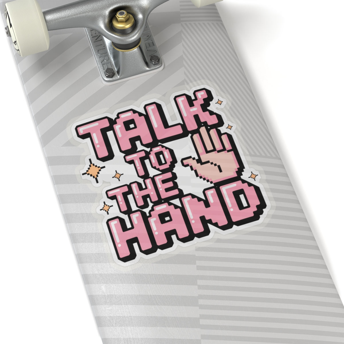 Y2K Talk To The Hand Sticker Funny 2000s Aesthetic Sassy Attitude Decal Retro Pink Pixel Art