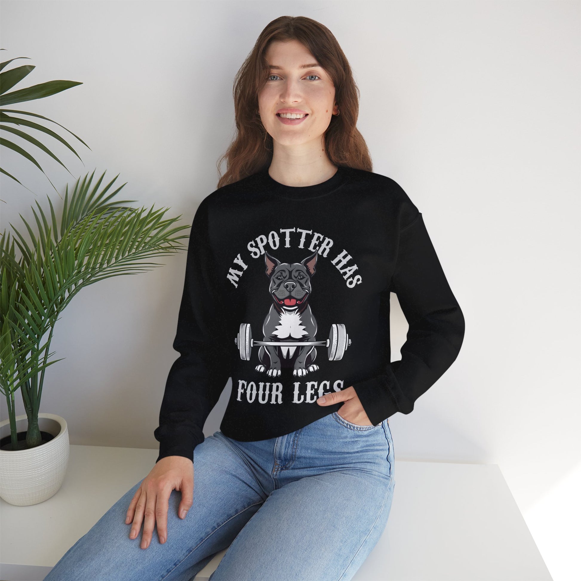 Funny Gym Dog Sweatshirt - Fitness Workout Weightlifting Pullover for Dog Lovers