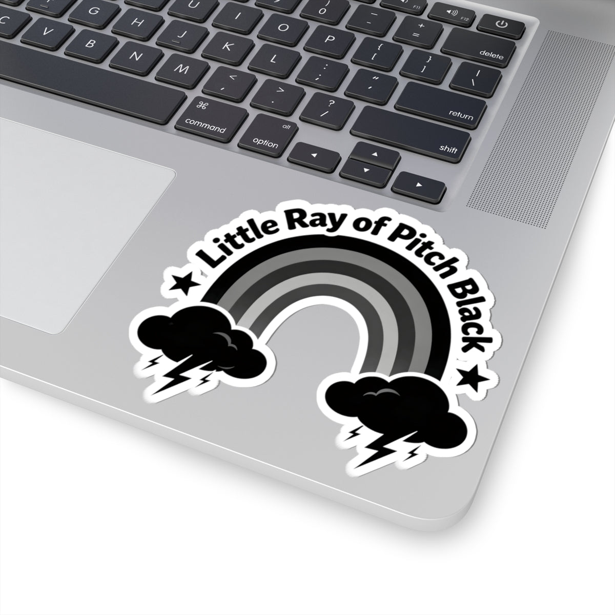 Little Ray of Pitch Black Rainbow Sticker - Funny Sarcastic Goth Vinyl Decal 3" 4" 6" Inch