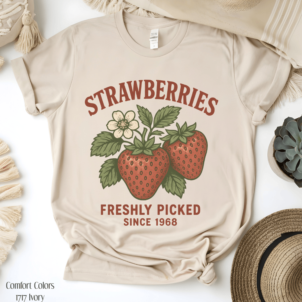 Strawberry T-Shirt – Cute Cottagecore Summer Vibes
