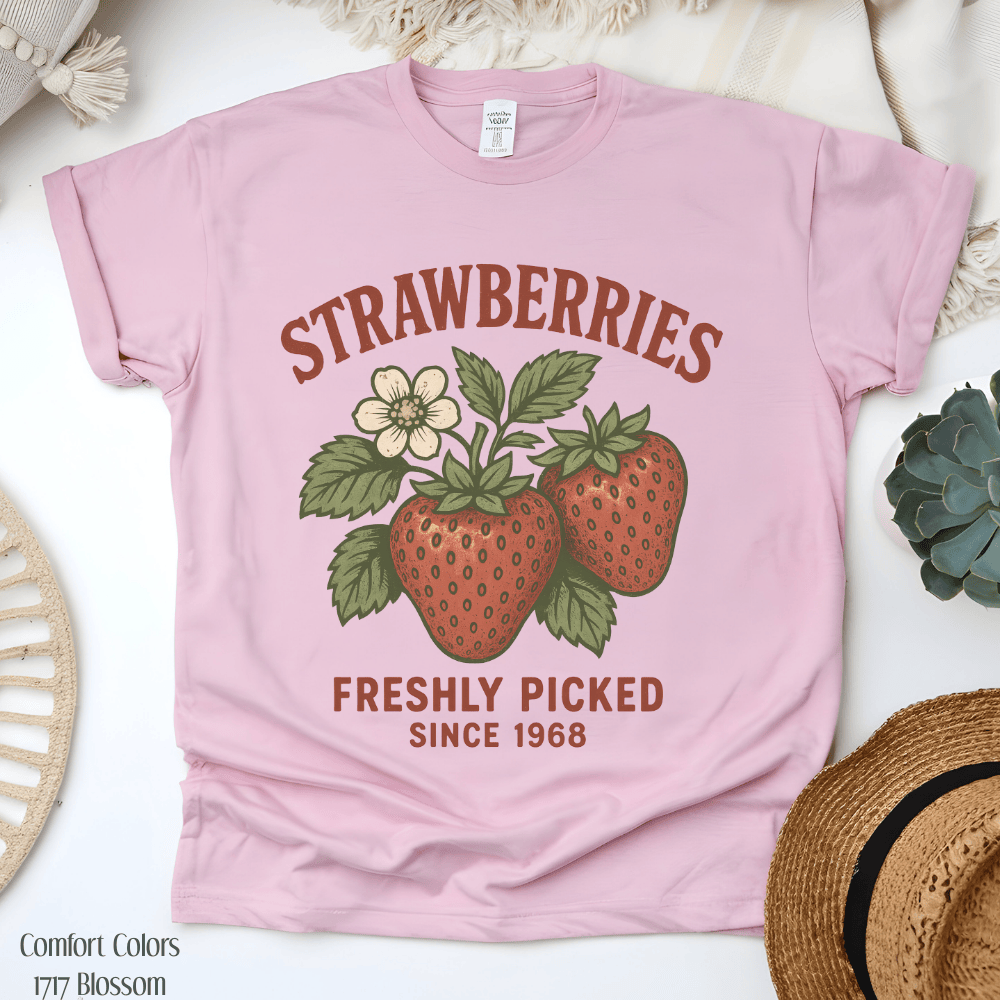 Strawberry T-Shirt – Cute Cottagecore Summer Vibes