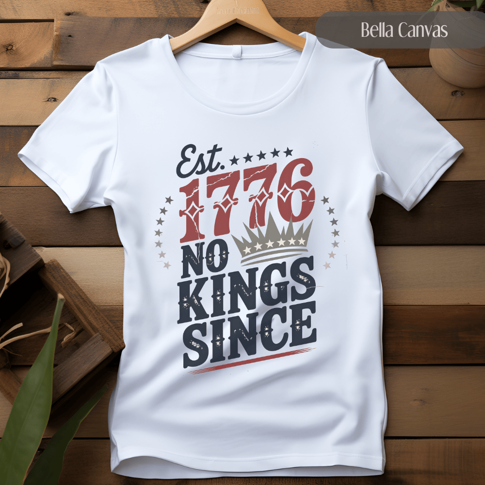 No Kings in America Shirt - Vintage 1776 Protest Tee