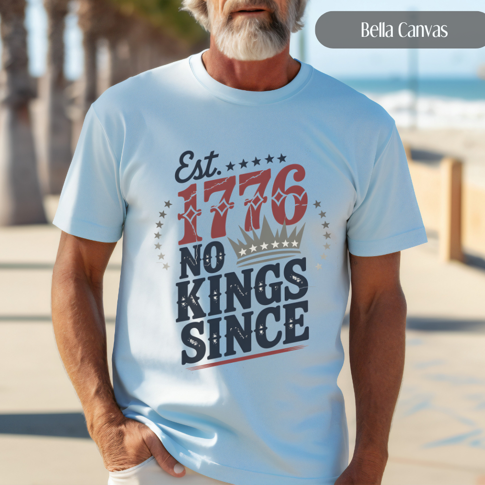 No Kings in America Shirt - Vintage 1776 Protest Tee