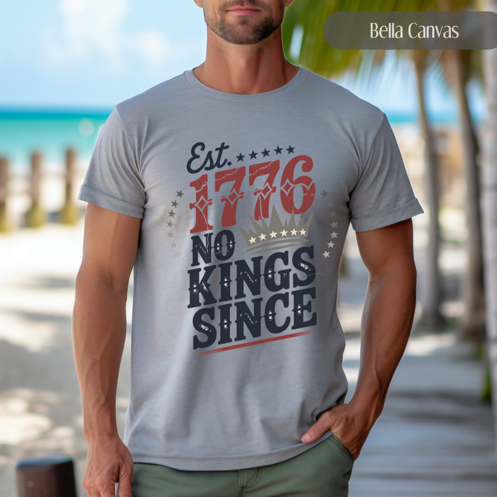 No Kings in America Shirt - Vintage 1776 Protest Tee