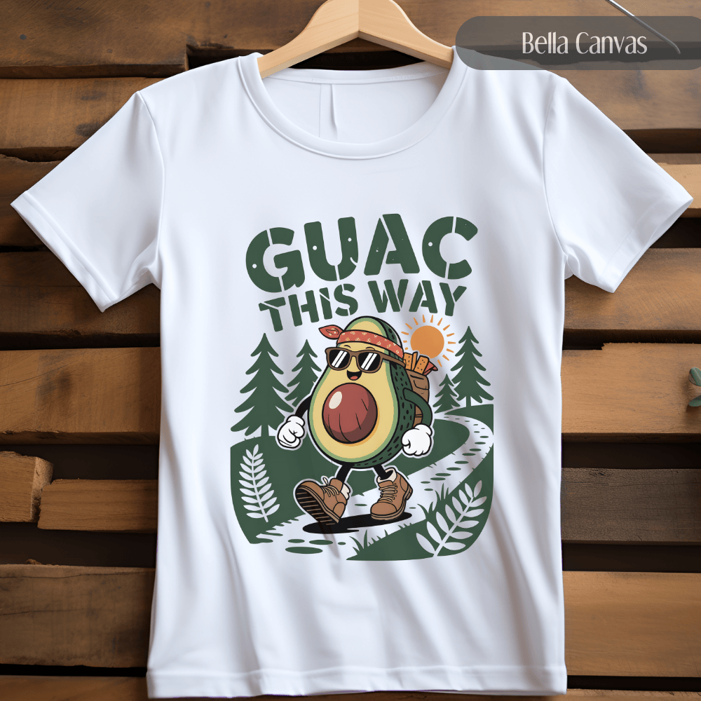 Guac This Way - Funny Avocado Hiking Pun TShirt