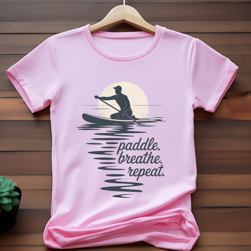 Paddle, Breathe, Repeat T-Shirt - Paddleboarding Shirt SUP Tee