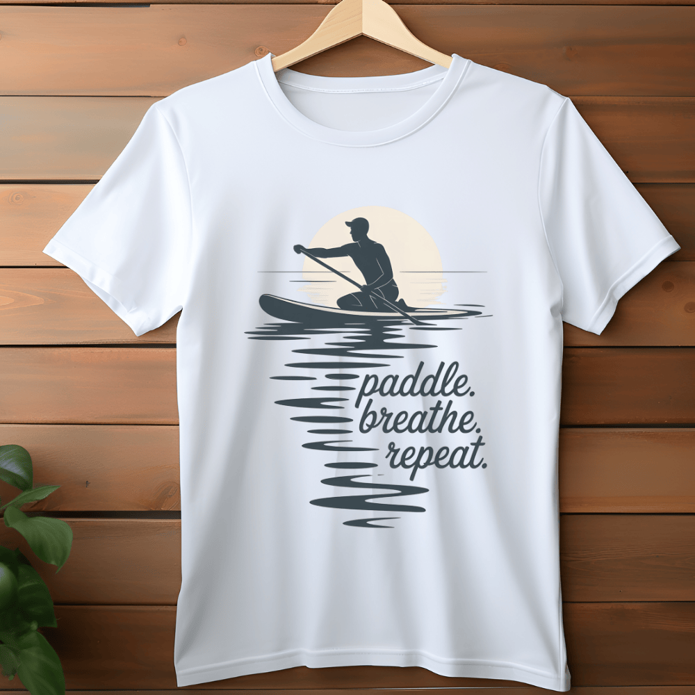 Paddle, Breathe, Repeat T-Shirt - Paddleboarding Shirt SUP Tee