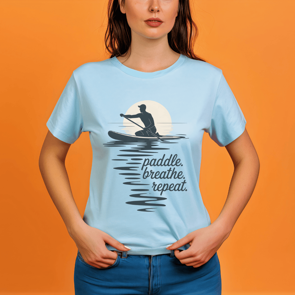 Paddle, Breathe, Repeat T-Shirt - Paddleboarding Shirt SUP Tee