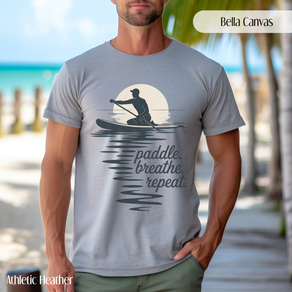Paddle, Breathe, Repeat T-Shirt - Paddleboarding Shirt SUP Tee