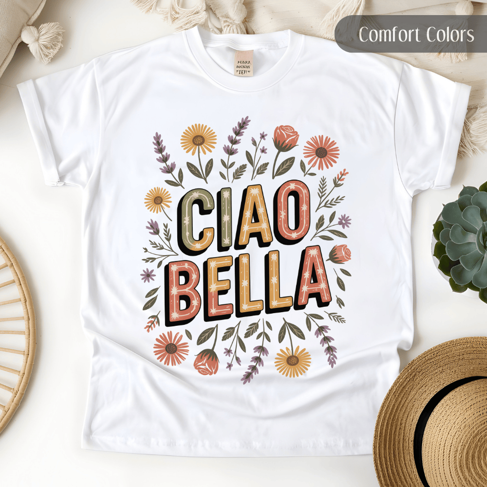 Ciao Bella Comfort Colors 1717 T-Shirt -Vintage Italy Travel Tee