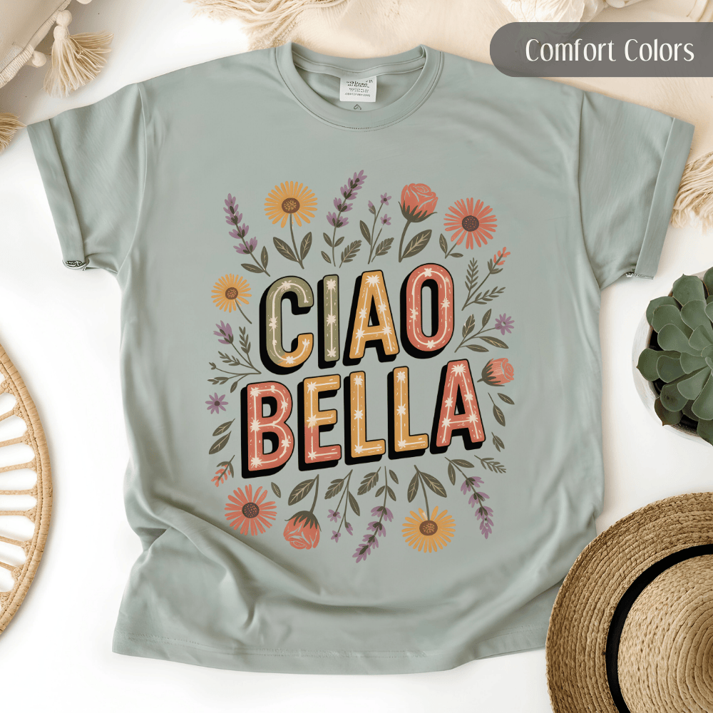 Ciao Bella Comfort Colors 1717 T-Shirt -Vintage Italy Travel Tee