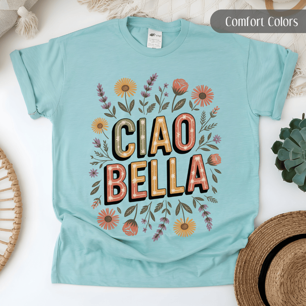 Ciao Bella Comfort Colors 1717 T-Shirt -Vintage Italy Travel Tee