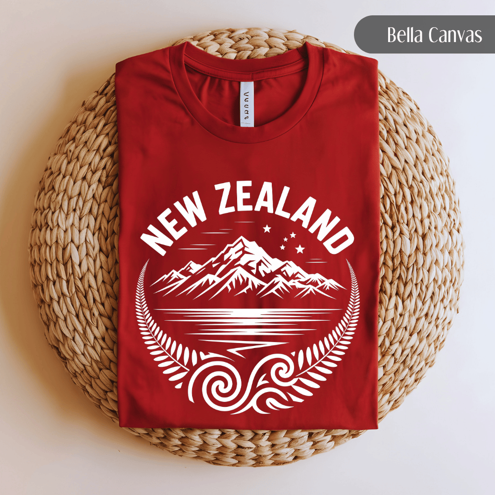 New Zealand Shirt - Maori Aotearoa Tee with Silver Fern