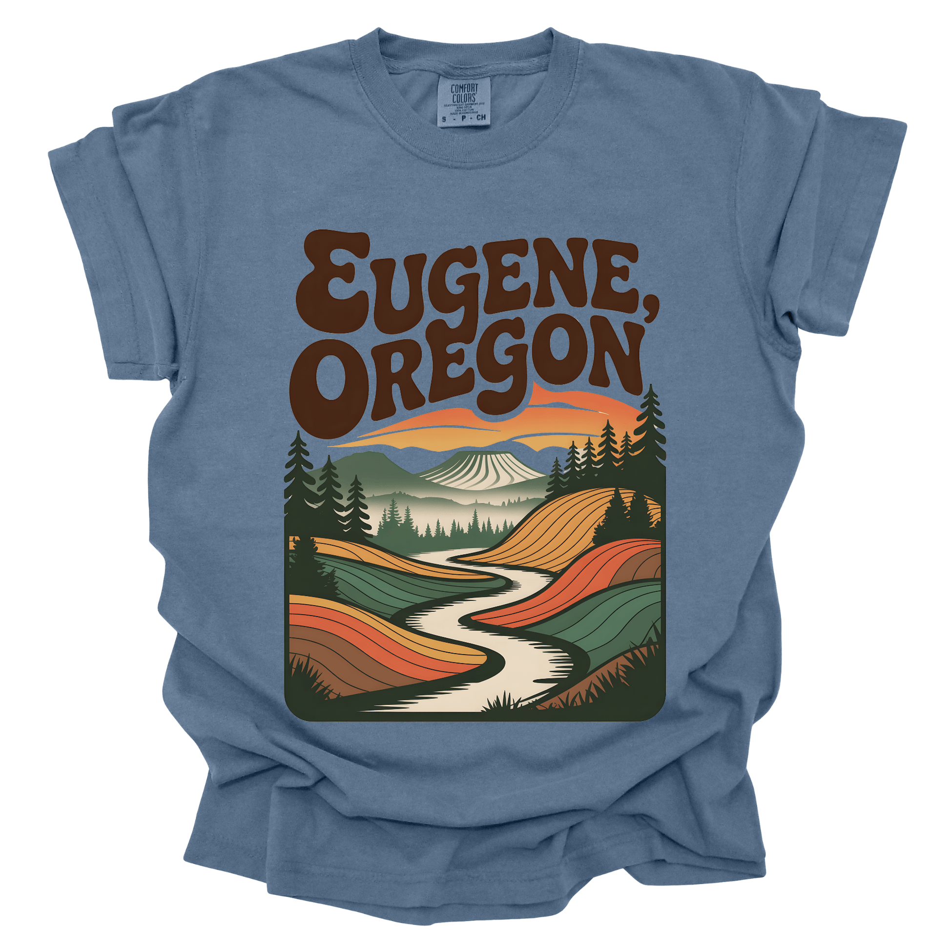 Eugene Oregon PNW Shirt Pacific Northwest Hippie Tee - Comfort Colors 1717