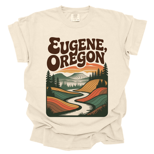 Eugene Oregon PNW Shirt Pacific Northwest Hippie Tee - Comfort Colors 1717