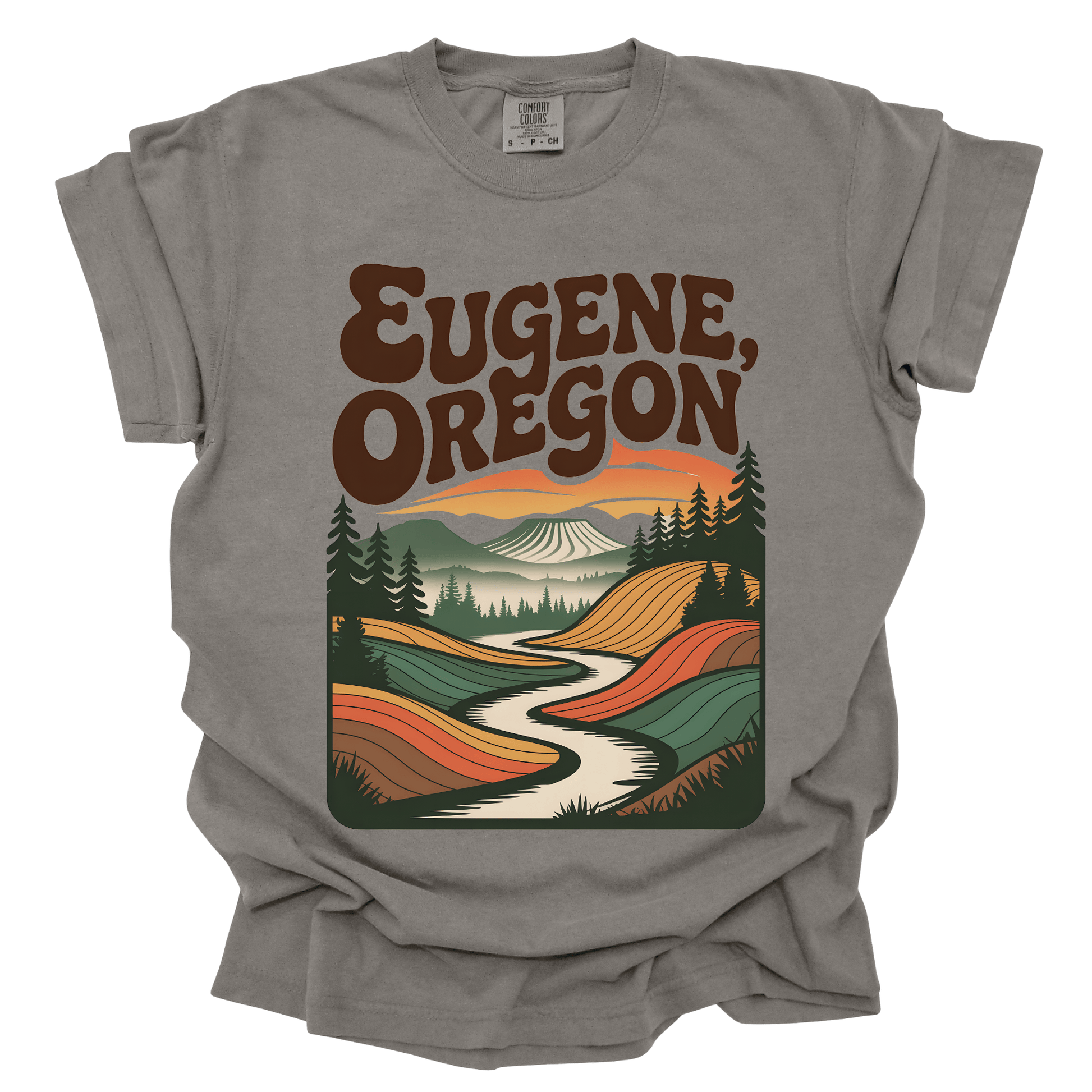Eugene Oregon PNW Shirt Pacific Northwest Hippie Tee - Comfort Colors 1717